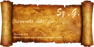 Szeredi Géza névjegykártya
